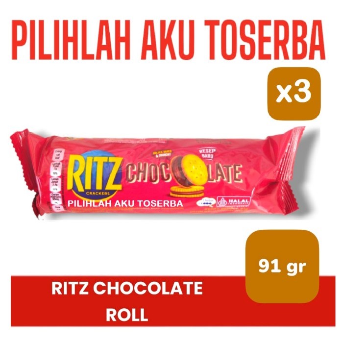 

Biskuit RITZ sandwich CHOCOLATE Roll 91 gr - ( HARGA 3 PCS )