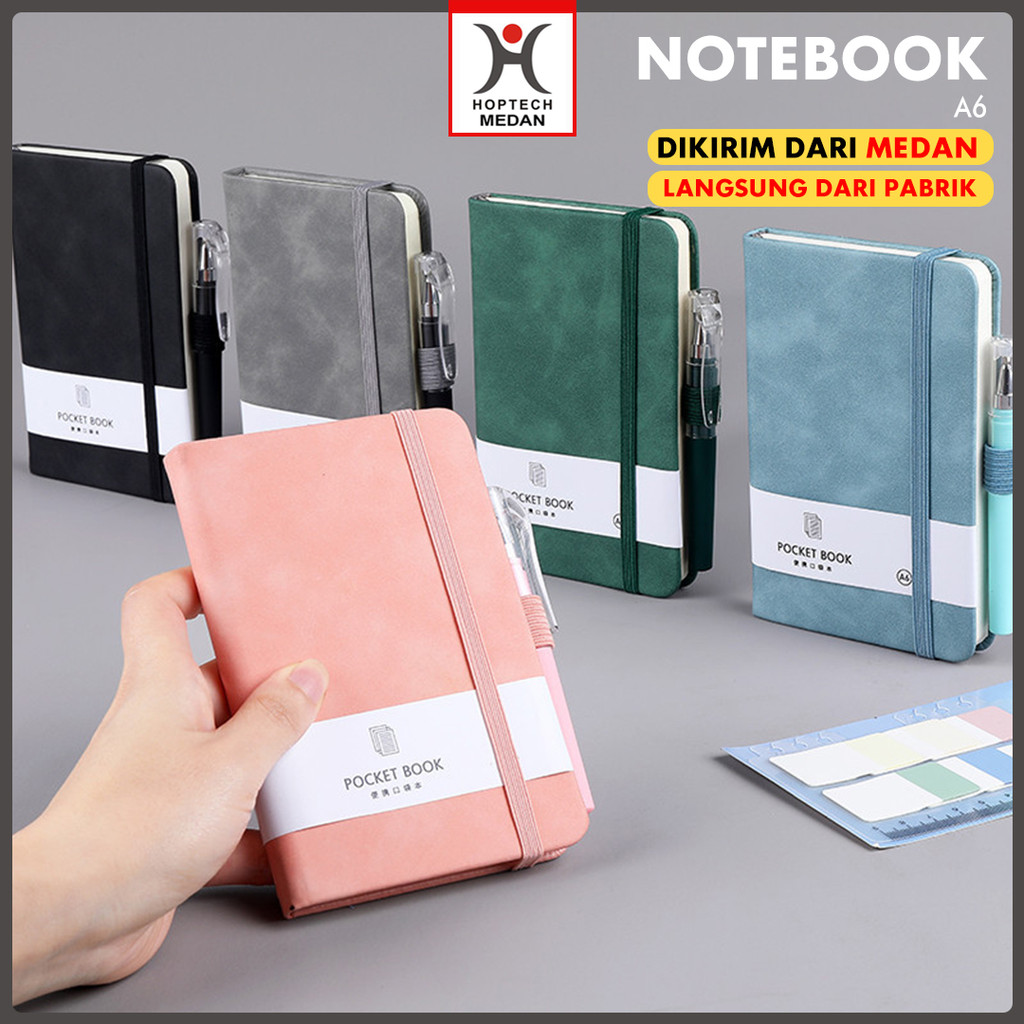 

Hoptech-Notebook A6 Pocket Book Buku Catatan Diary Kecil Pertemuan Scrapbook Mini 96Lembar Buku Saku