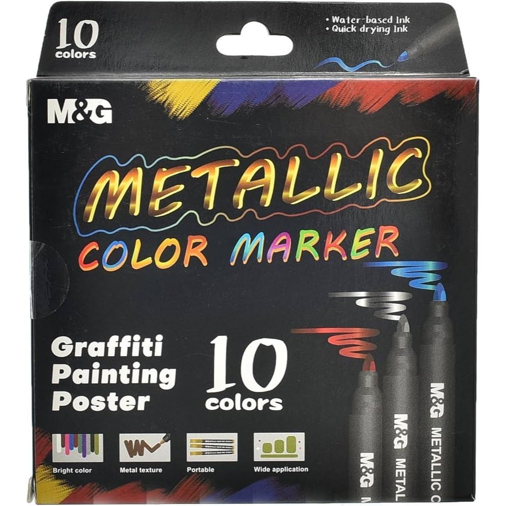 

Metalic Color Marker M&G Spidol Warna Metalic Set 10 Warna #APMU3001- SHAGB