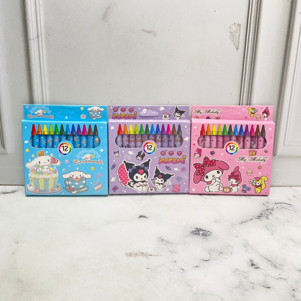 

Krayon Mini SANRIO 1 Set isi 12 PCS Kuromi Melody Cinnamoroll / Crayon Mini Lengkap Alat Tulis Mewarnai Menggambar Anak-Anak Kualitas Terbaik Bisa Grosir COD