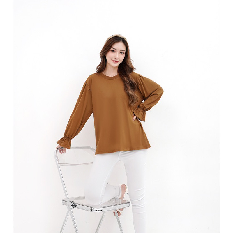 Kayla PUFFY TOP kaos FLASH SALE | puffy top blouse |Kayla tangan terompet| kayla koos tangan terompe
