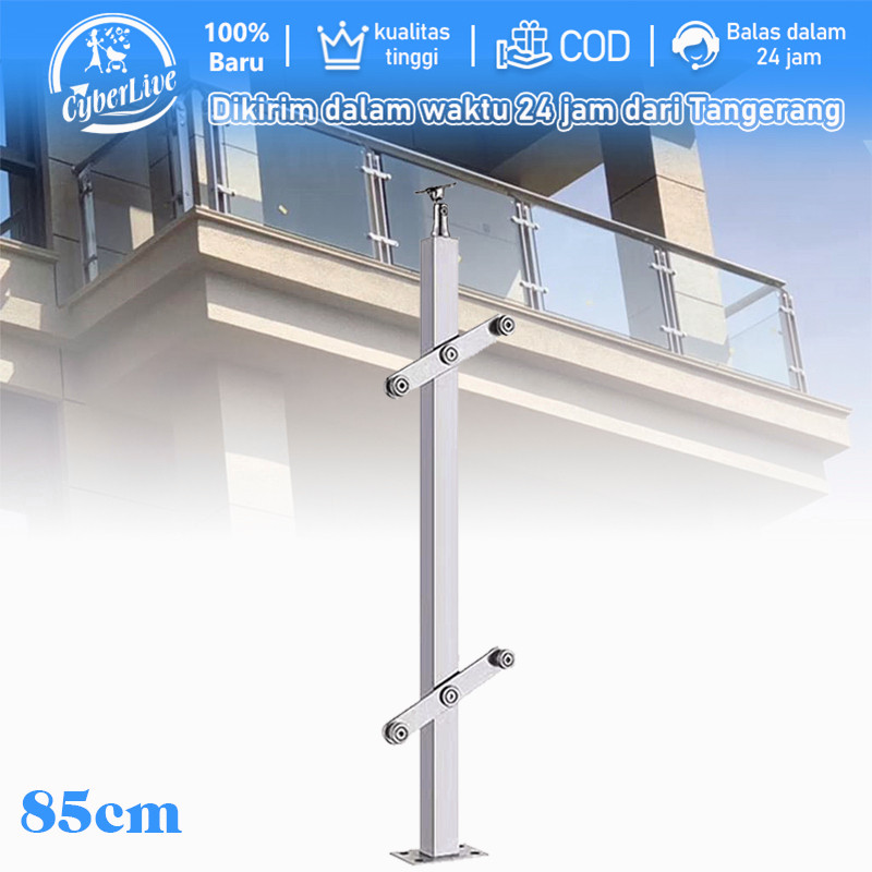 WOW 85cm Tiang Railing Tangga Stainless Tangga Stenlis Sus 201
