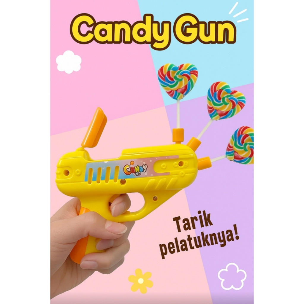 Pistol Permen Lolipop - Mainan Anak Candy Gun – Pistol Permen Seru