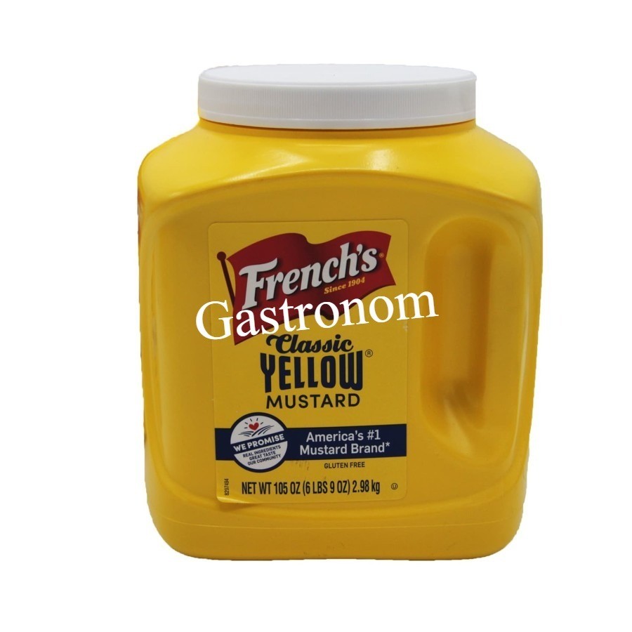 

French's Yellow Mustard / Saus Mustard 105 Oz (2,98 Kg)