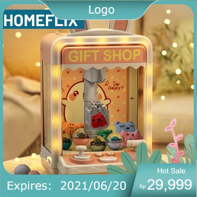 mainan anak yang bikin anak senang mainan anak Mainan Mesin Capit Claw Machine dengan Lampu dan Musi