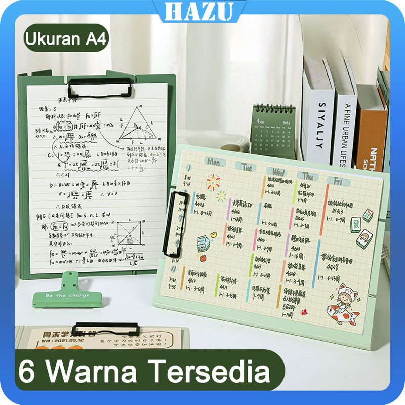 

[Ready Stock] Papan Jalan 2 in 1 Clipboard Aesthetic Papan Ujian Buka Tutup Map Dokumen Ukuran A4 6 Warna Tahan Air Clipboard