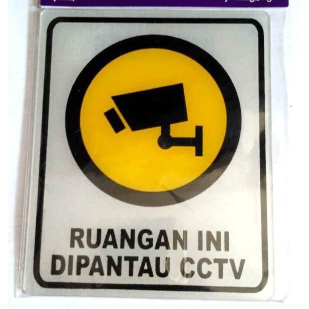 

sign label sticker ruangan ini di pantau cctv acrylic good quality