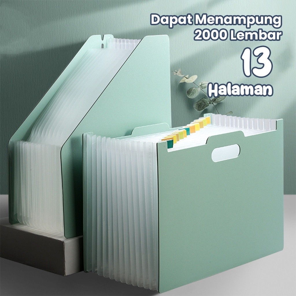 

【AQING】Standing File A4/ File Folder Document Bag/ Tas Dokumen File 13 Sekat