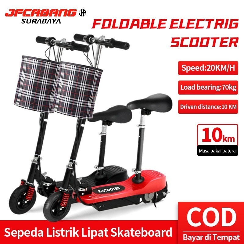 Listrik Dewasa Remaja Portabel Scooter Electric 8KM/H 4.5AH / Listrik Lipat Murah Sekuter Anak