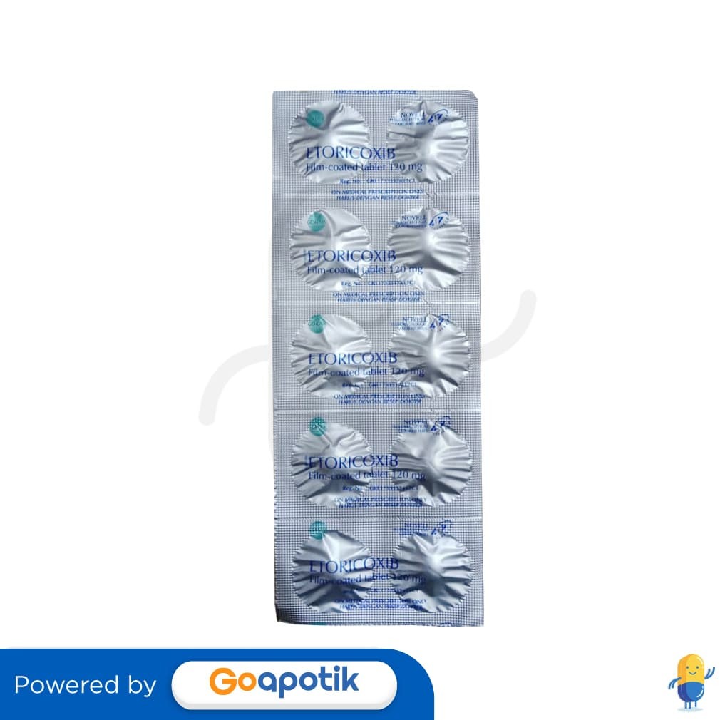 Etoricoxib Novell 120 Mg Strip 10 Tablet
