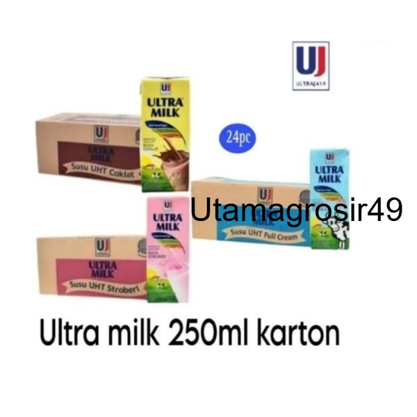 

UG Susu Ultra Milk 250ml 1 Dus Isi 24Pcs