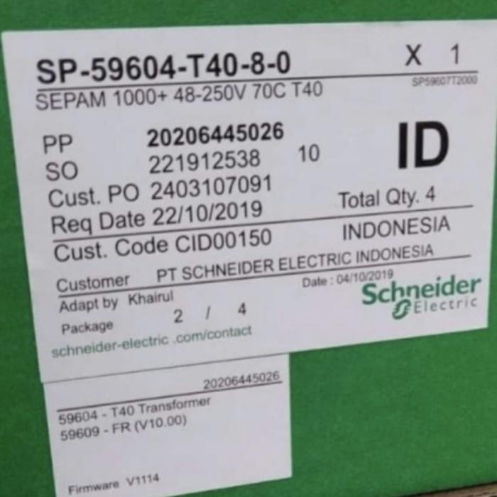 Sepam 1000+ T40 Schneider Original New T40 T40