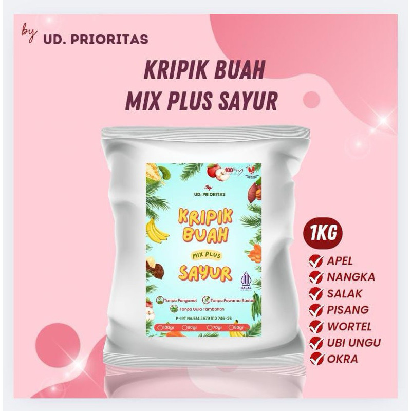 

New UD. Prioritas Kripik Buah Mix Plus Sayur 1kg Murah MeriahPremium