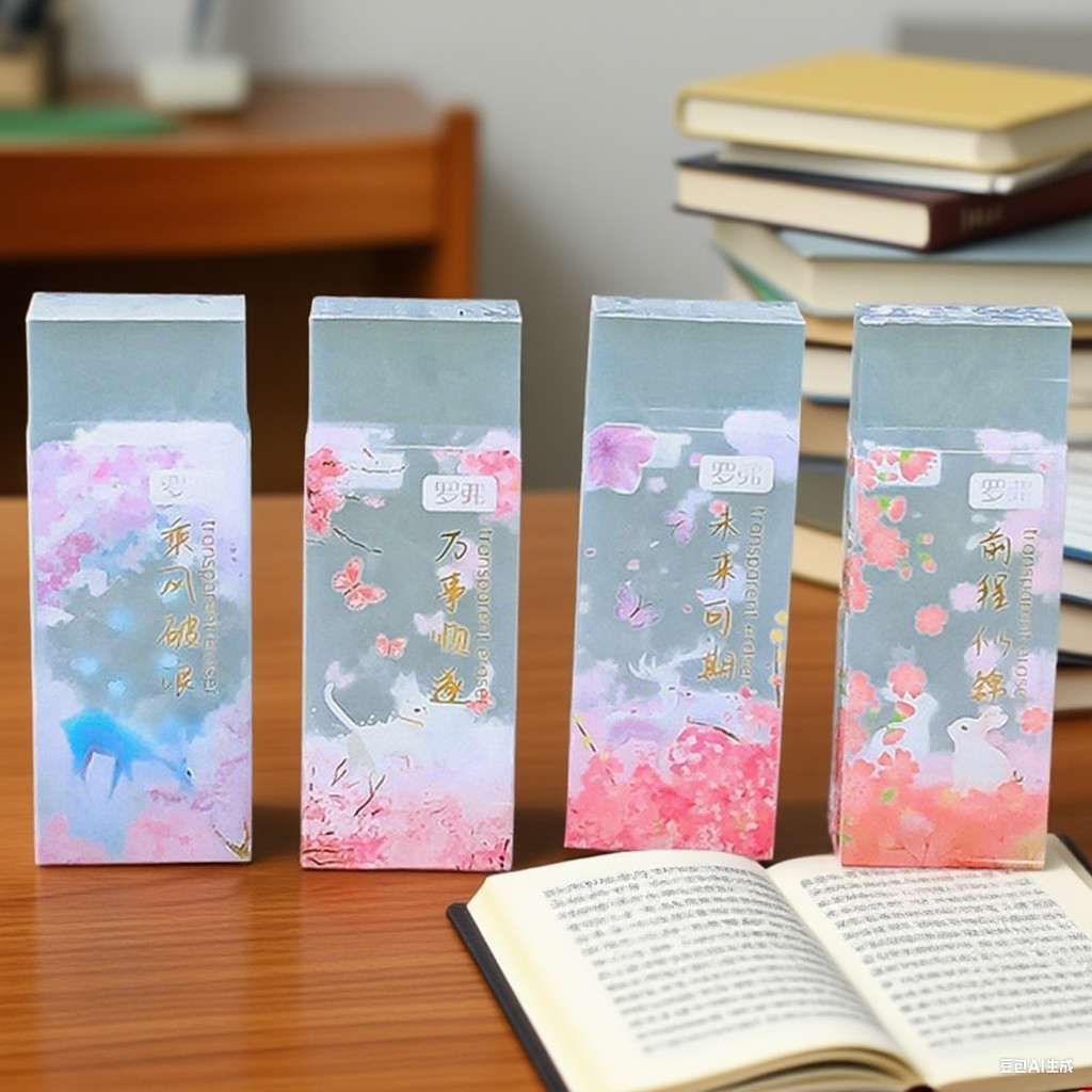 

Appealing Floral Rubber Transparent Erasers, Cute Stationery Items for Kids' School & Teacher Gifts
