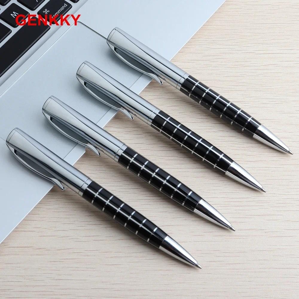

1/2Pcs Office Metal ballpoint pen Stainless Steel Material Rotating Style Ball Pens For Sool Office Stationery Supplies