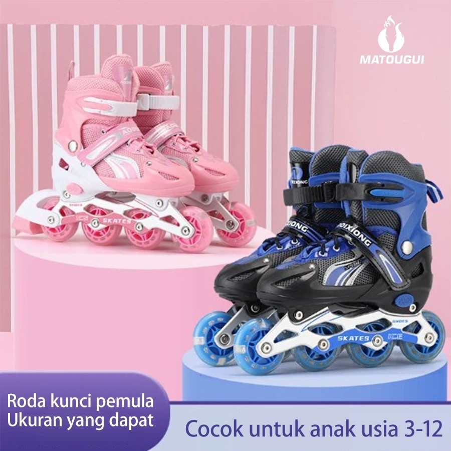 Mtg -Sepatu Roda Anak-Led Sepatu Roda Oxelo Sepatu Roda Anak Pemula Dan Dwasa/Lampu Kedip/Tidak