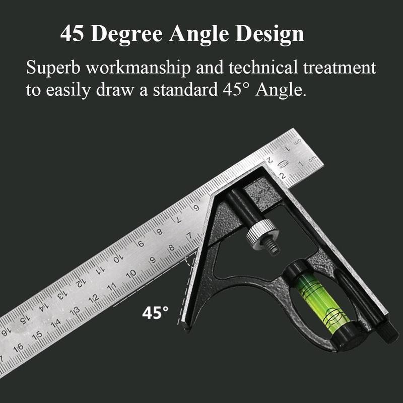 

Penggaris Siku Tukang Multifungsi dilengkapi dengan waterpass