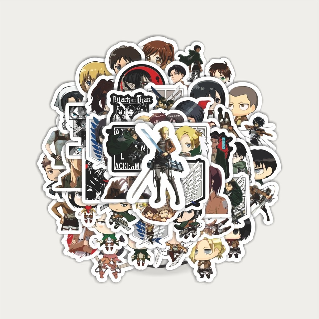 

Sticker Pack Stiker Anime Attack On Titan | Sticker TUMBLR | Stiker LAPTOP KOPER HELM