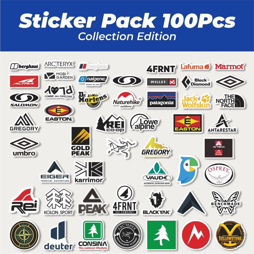 

Hot Stiker Merek Outdoor Lucu Anti Air Stikers Berperekat Waterproof Sticker Decal Buat Motor Helm Buku Journal Koper Casing HP Laptop Botol Minum