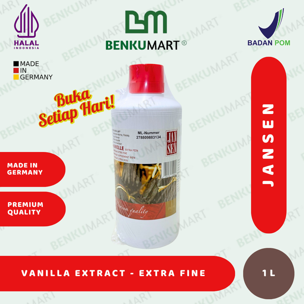 

NEW SALE Jansen Vanilla Extract Extra Fine 1 Kg | Vanilla jansen 1 Liter