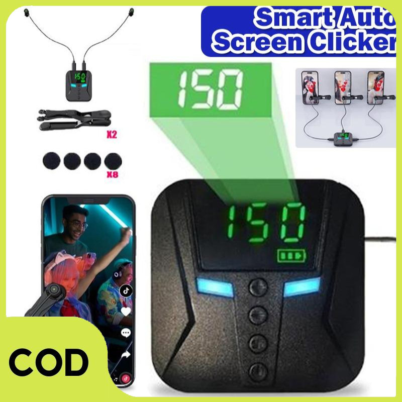 【COD】Auto Clicker/Alat Tap Tap Layar Auto Clicker Hp Dengan 2 Head Tap Untuk Smart Phone Multifuncti