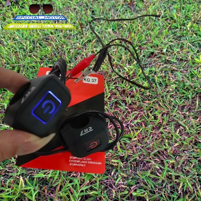 (GROSIR) SAKLAR ON OFF STANG NYALA LAMPU LED POWER BUTTON WATERPROF MOTOR ADV NMAX PCX R15 R25 NINJA