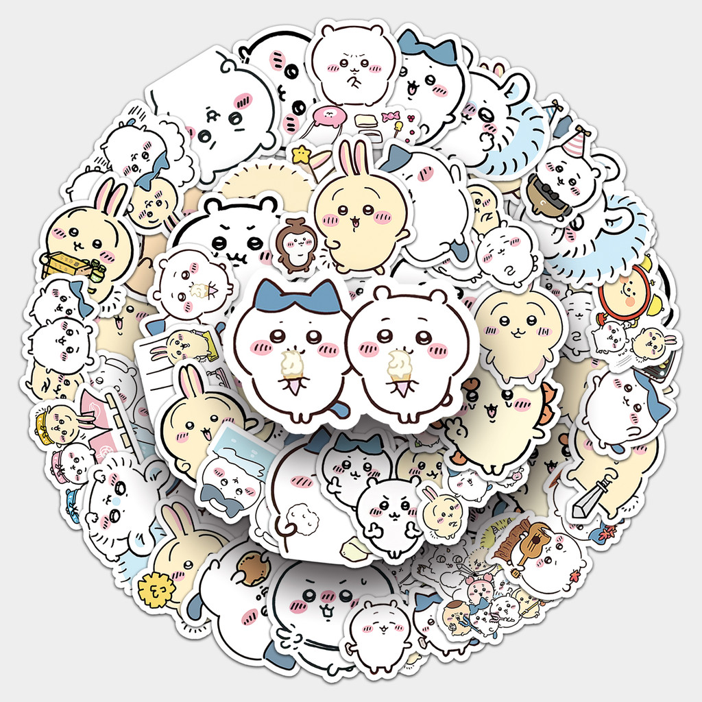 

50Pcs Cute texture series Cartoon Cute Waterproof Sticker Skateboarding Snowboard Retro Vinyl Sticker