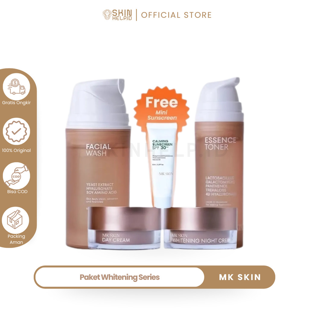 MK SKIN - Paket Whitening Series Mencerahkan Wajah | Mk Skin Official Store | Mk Skincare (Original 