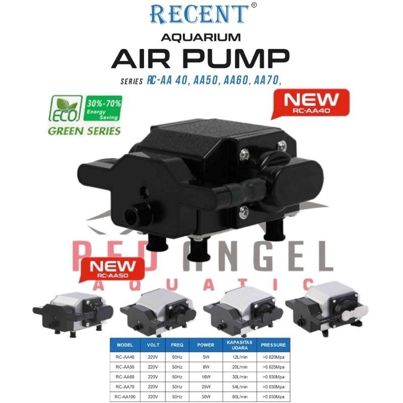 RECENT - RC-AA40 | RC-AA50 | RC-AA100 AERATOR AQUARIUM AIR PUMP