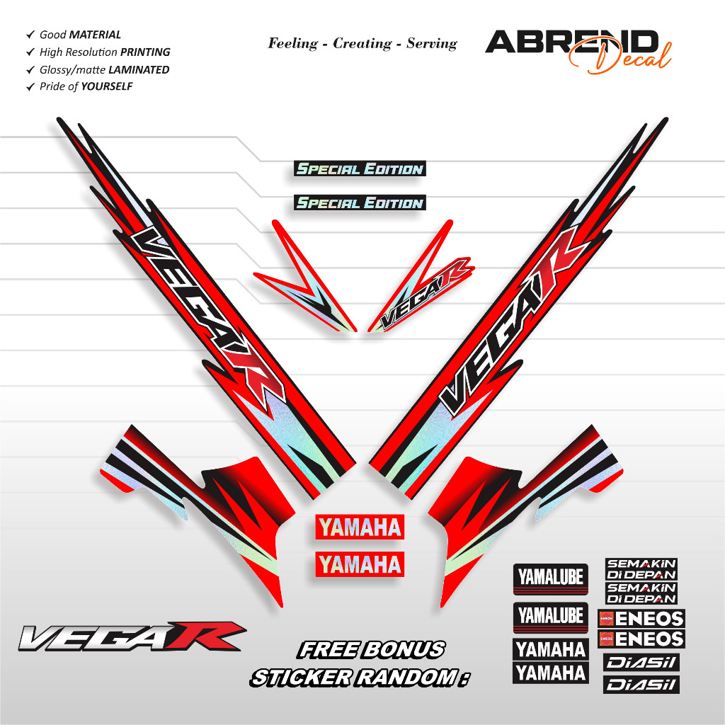 Striping Vega R Grafis Custom Variasi /  2005 2006 2007 2008 / Stiker Vega R Old / Stiping Vega R / 