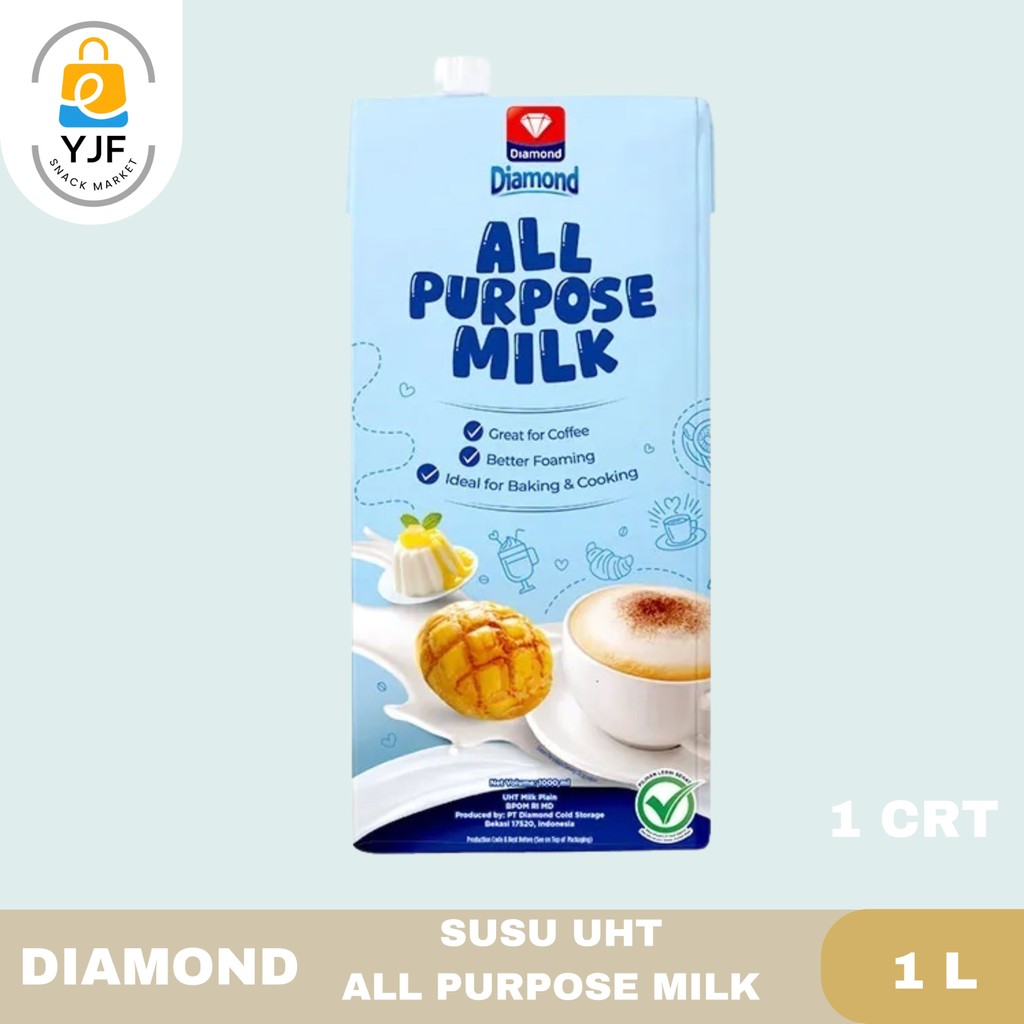 

Diamond Uht Milk All Purpose / Rasa Full Cream Barista Blend 1 Liter