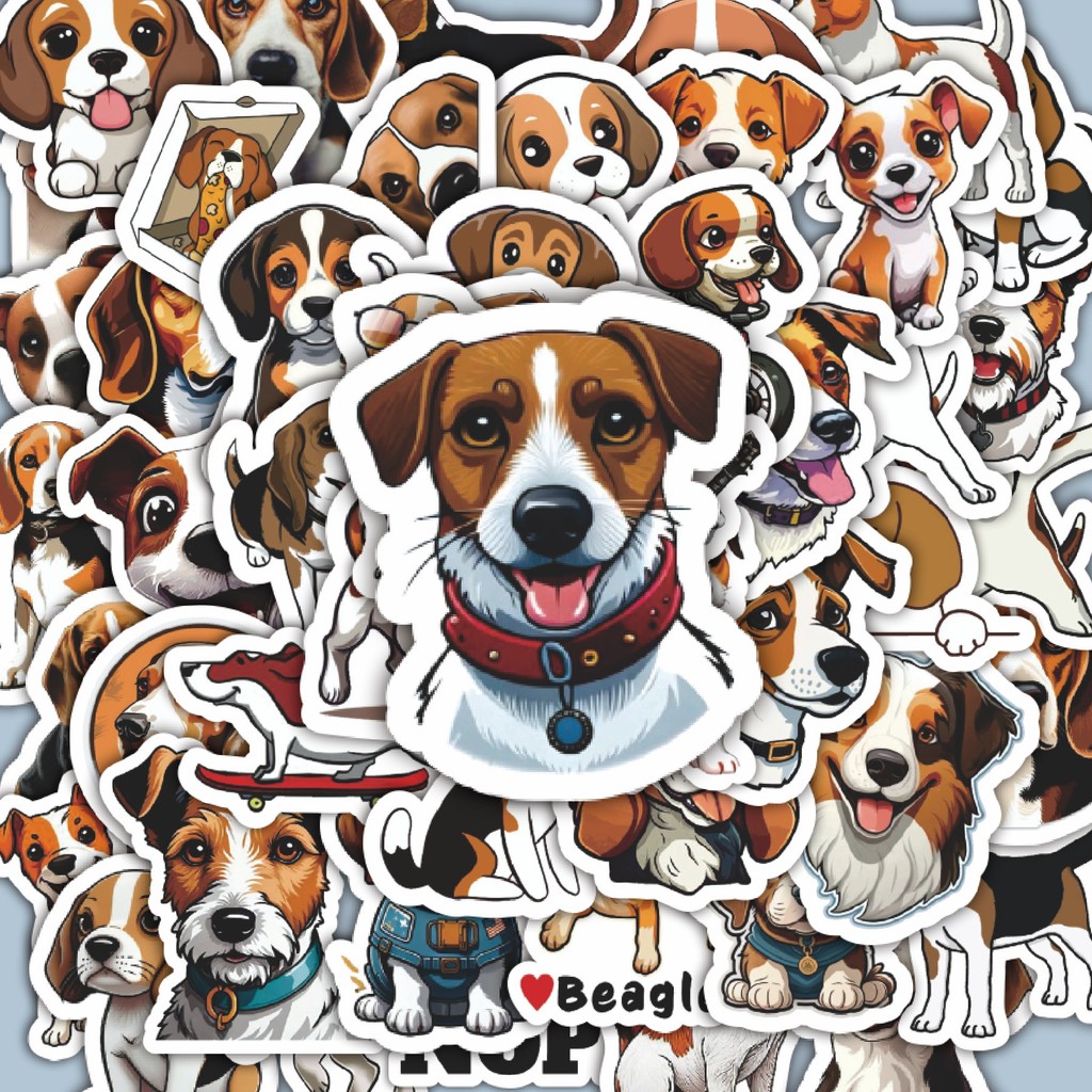 

100PCS Lucu Stiker Cute Pets Dogs Stiker Aesthetic Stiker Anti Air Stikers Berperekat Waterproof sticker decal buat Motor Helm Buku Journal Koper Casing HP Laptop Botol Minum Hadiah anak