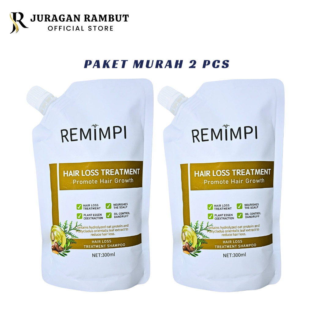 PAKET 2PCS REMIMPI Hair Loss Treatment Shampoo Remimpi Original Penumbuh Rambut Shampo Anti Ketombe