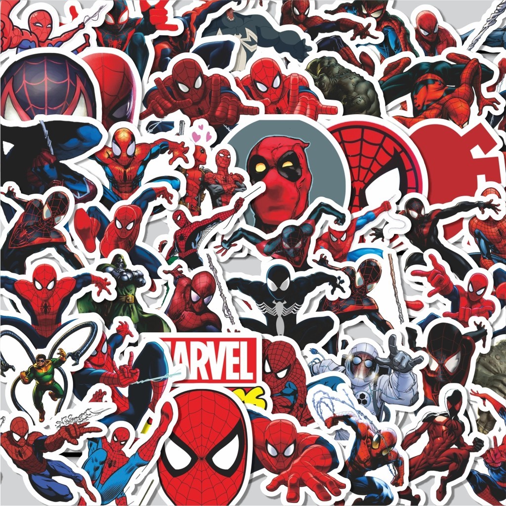 

Stiker Cutting Pack Stiker Kartun Marvel Comics Spiderman Isi 100Pcs Series Aesthetic Lucu Keren Untuk Koper Bahan Vynil