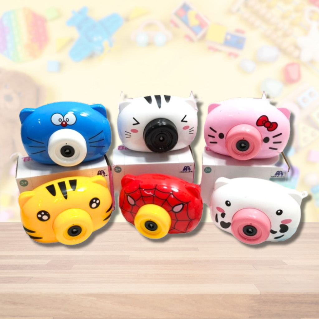 Mainan Anak Air / Balon Bubble Air Babel / Camera Gelembung / Karakter Kartun / Lucu