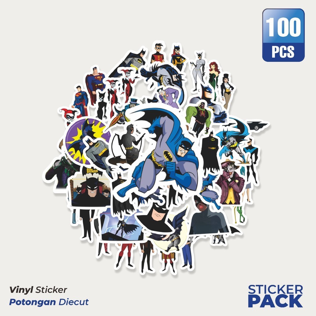 

Stiker Vinyl Sticker Kartun Batman The Animated Series Sticker Waterproof Aesthetic- Untuk Laptop, Motor, dan Helm - Paper Stationery Pack