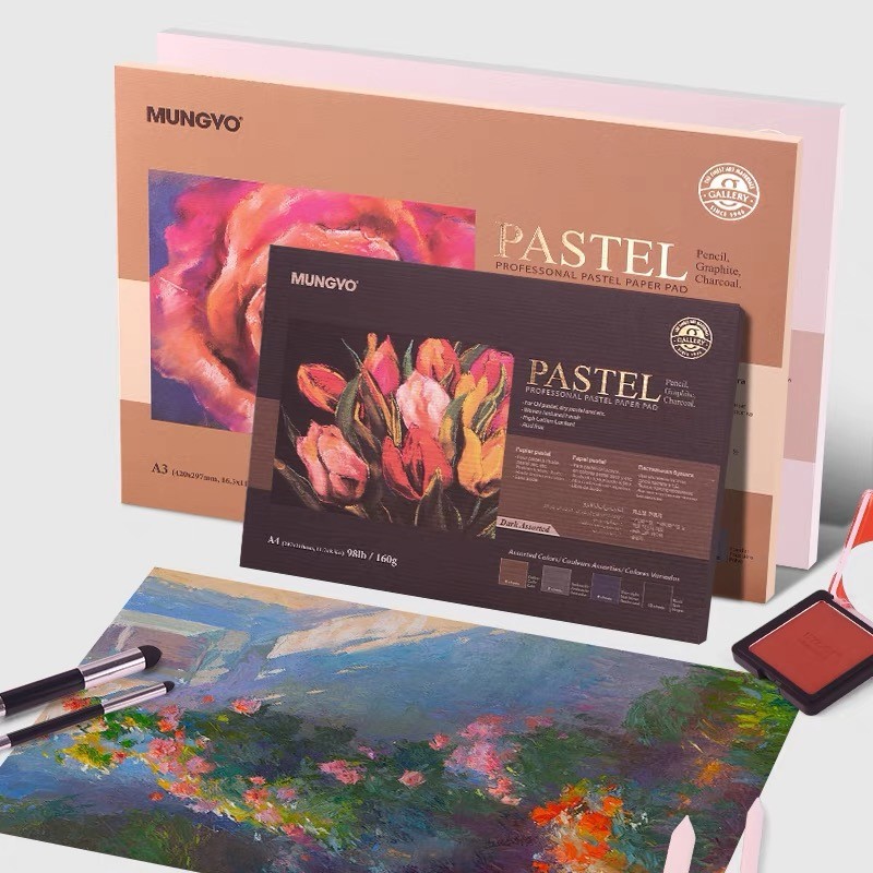 

MUNGYO A3/A4 Chalk Special Paper Toner Book 160g High cotton content Easy To Color Double-sided texture Oil Pastel Painting Book