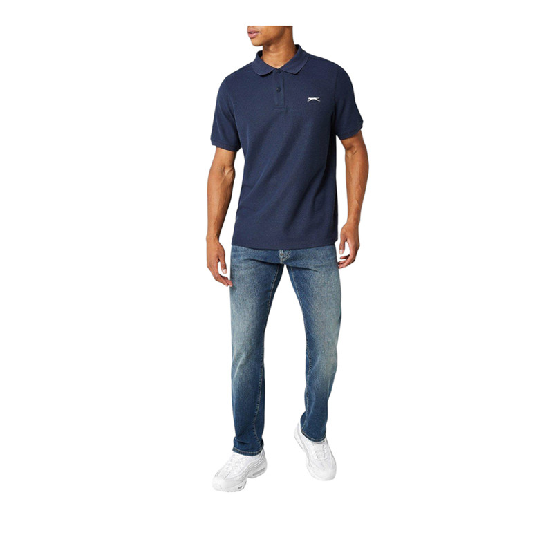 Slazenger Men's Leisure Short Sleeve Polo Shirts - Navy
