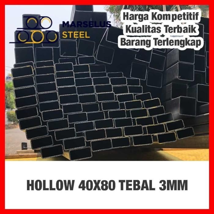 Besi Hollow 40 x 80 Tebal 2mm - 6 meter | Berkualitas Full