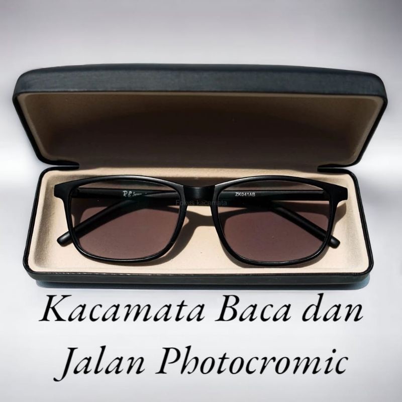 Kacamata Baca dan Jalan Lensa Progresif Photocromic Anti Radiasi Sinar UV