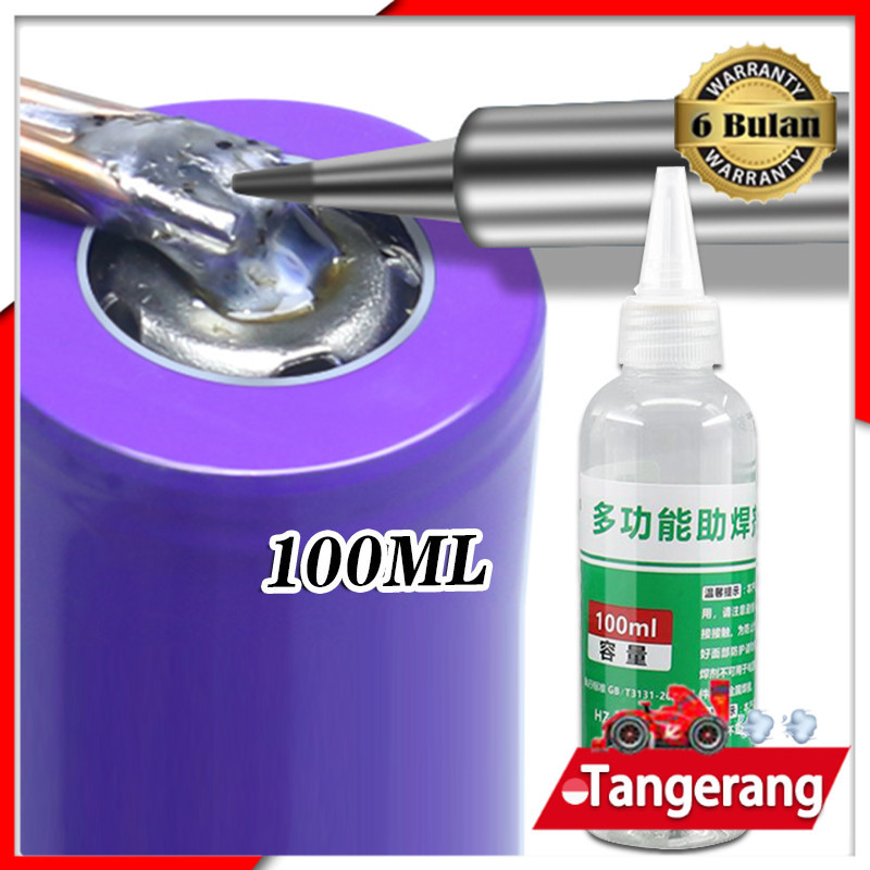 100ML Flux Cair Flux Solder Stainless Steel Perekat Solder Nikel Seng Baterai Kabel Nickel Nikel Bes