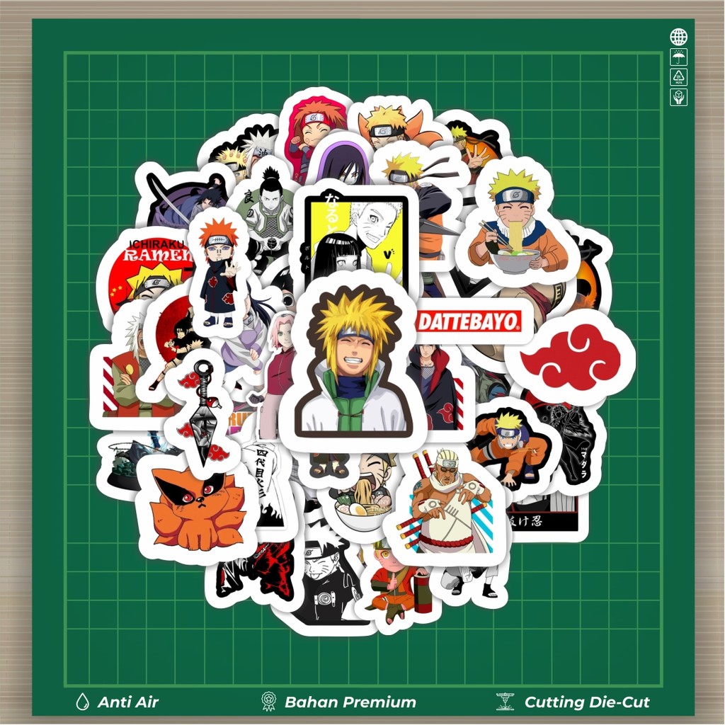 

HOT 50 PCS STIKER Stiker Anime Kartun Naruto Stiker Fashion Cars Decal Dingin Kartu Album Custom Vinyl Anti Air- Sticker Aesthetic Buku Journal Koper Casing HP Tablet Laptop Helm Motor Botol Minum