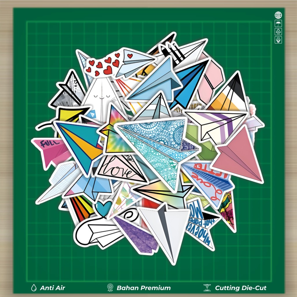 

HOT 50 PCS STIKER Stiker Kerajinan Pesawat Stiker Fashion Cars Decal Dingin Kartu Album Custom Vinyl Anti Air- Sticker Aesthetic Buku Journal Koper Casing HP Tablet Laptop Helm Motor Botol Minum