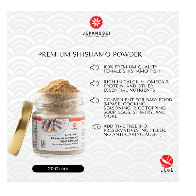 

Jepangsei Shishamo Fish Powder (Bubuk Ikan Shishamo)