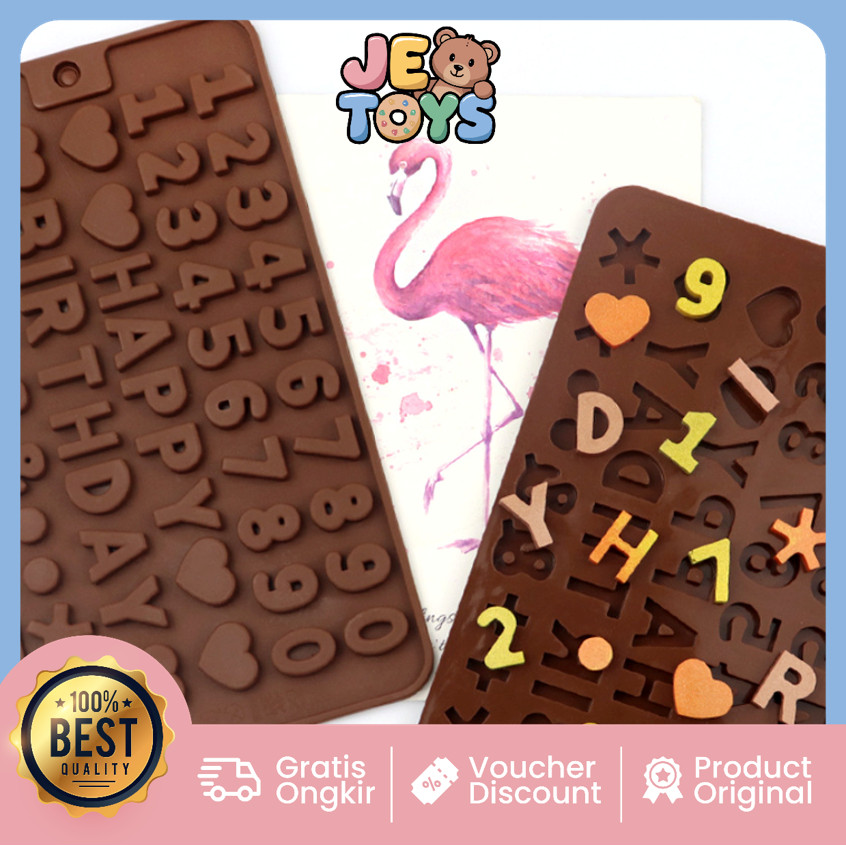 Je Toys H6250 Cetakan Fondant Hiasan Kue Cetakan Silikon Huruf Abjad  Dekorasi Alat Baking Tools  Ce