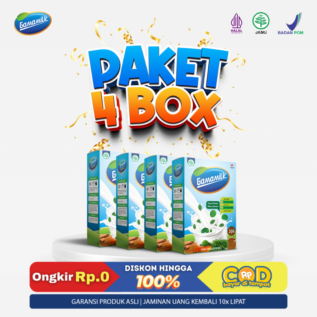 

GAMAMILK - 4 Box Susu Etawa Ekstrak Gamat dan Daun Kelor Memilhara Kesehatan dan Menambah Gizi