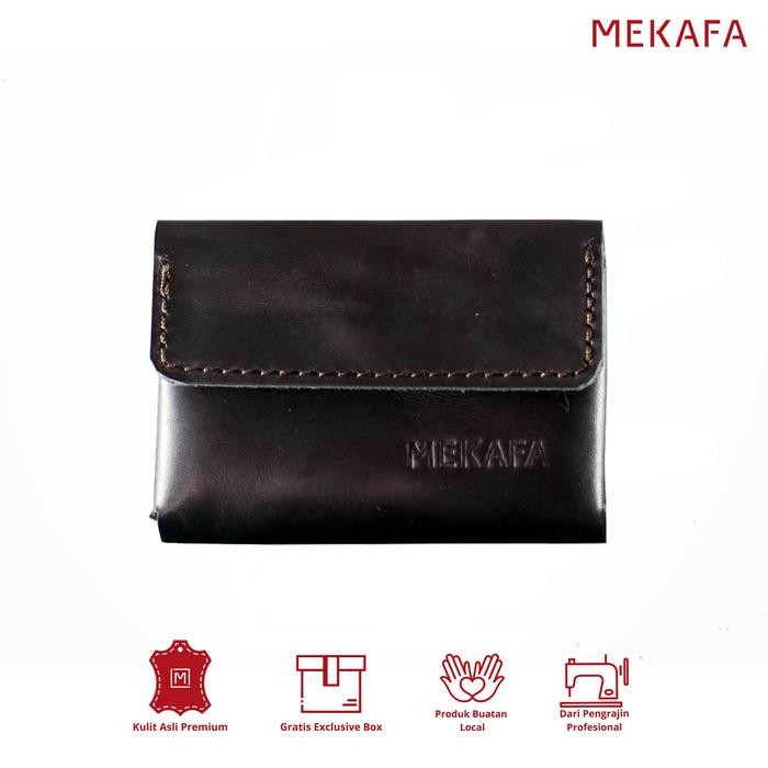 

Tempat Kartu Nama Kulit Asli/Leather Card/Case/Holder/Premium/M-Black - Black