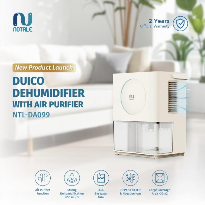 Notale Duico Dehumidifier With Air Purifier Pembersih Dan Penyerap Lembab Ruangan - Duico