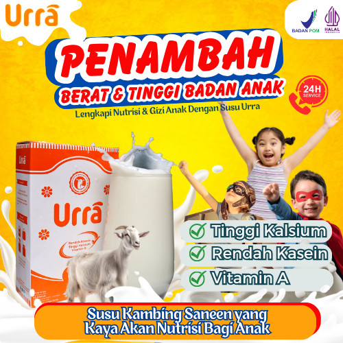 

SUSU URRA Paket 1 Box - Susu Kambing Penambah Nafsu Makan Penambah Berat dan Tinggi Badan Anak Terlaris