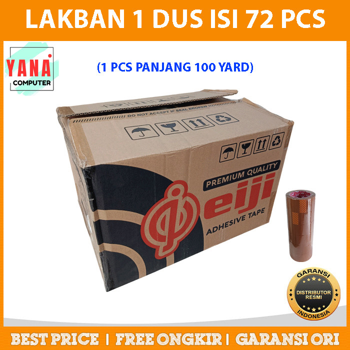 

1 DUS LAKBAN OPP TAPE 2 INCH 100 YARD COKLAT (48MM) - EIJI FH COKLAT